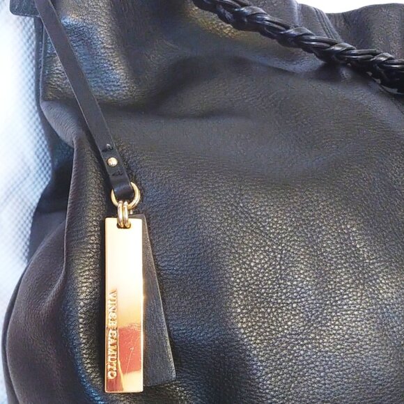 Vince Camuto Ruedi Leather Slouchy Hobo Bag in Black EUC - Picture 7 of 9
